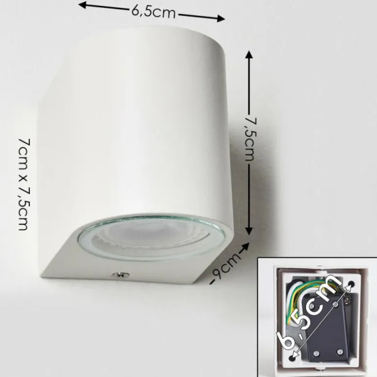 Applique murale d'extérieur Nordborg LED Blanc, 1 lumière