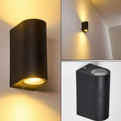 Applique murale d'extérieur Nordborg LED Noir, 2 lumières