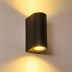 Applique murale d'extérieur Nordborg LED Noir, 2 lumières
