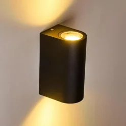 Applique murale d'extérieur Nordborg LED Noir, 2 lumières