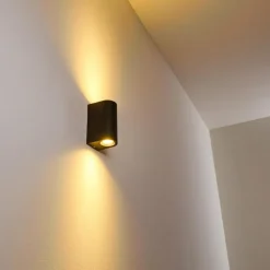 Applique murale d'extérieur Nordborg LED Noir, 2 lumières