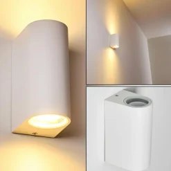 Applique murale d'extérieur Nordborg LED Blanc, 2 lumières