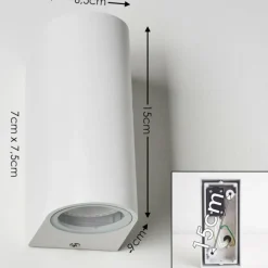 Applique murale d'extérieur Nordborg LED Blanc, 2 lumières