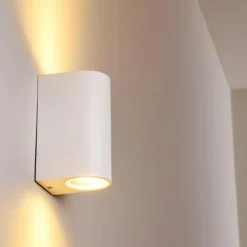 Applique murale d'extérieur Nordborg LED Blanc, 2 lumières