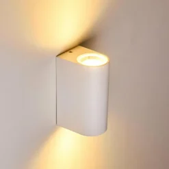 Applique murale d'extérieur Nordborg LED Blanc, 2 lumières