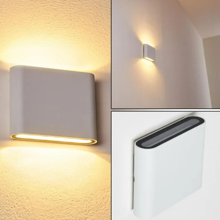Applique murale d'extérieur Tinglev LED Blanc, 2 lumières