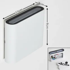 Applique murale d'extérieur Tinglev LED Blanc, 2 lumières
