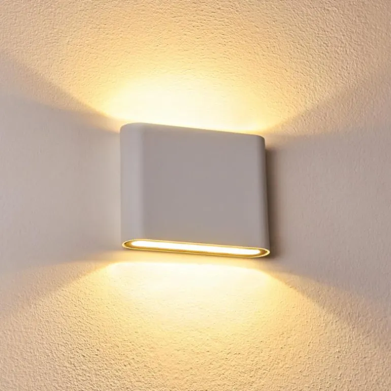 Applique murale d'extérieur Tinglev LED Blanc, 2 lumières