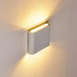 Applique murale d'extérieur Tinglev LED Blanc, 2 lumières