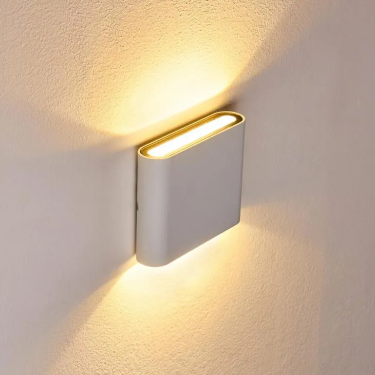 Applique murale d'extérieur Tinglev LED Blanc, 2 lumières