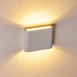 Applique murale d'extérieur Tinglev LED Blanc, 2 lumières
