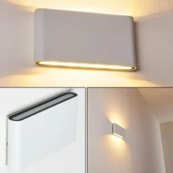 Applique murale d'extérieur Tinglev LED Blanc, 2 lumières