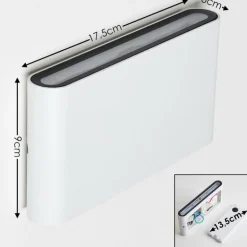 Applique murale d'extérieur Tinglev LED Blanc, 2 lumières