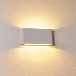 Applique murale d'extérieur Tinglev LED Blanc, 2 lumières