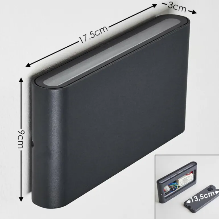 Applique murale d'extérieur Tinglev LED Anthracite, 2 lumières