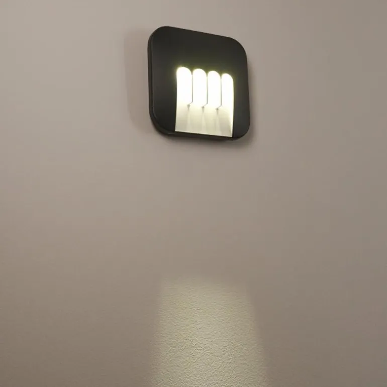 Applique murale d'extérieur Silvso LED Anthracite, 4 lumières