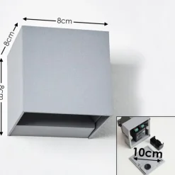 Applique murale d'extérieur Fauderup LED Gris, 2 lumières