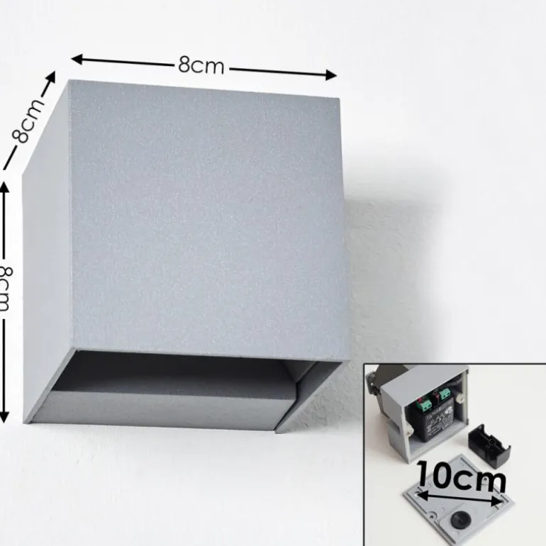 Applique murale d'extérieur Fauderup LED Gris, 2 lumières
