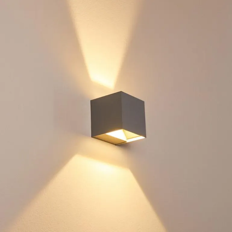 Applique murale d'extérieur Fauderup LED Gris, 2 lumières