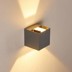 Applique murale d'extérieur Fauderup LED Gris, 2 lumières