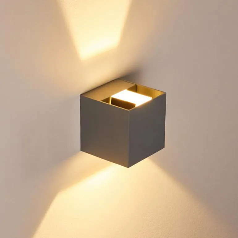 Applique murale d'extérieur Fauderup LED Gris, 2 lumières