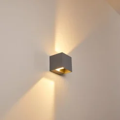 Applique murale d'extérieur Fauderup LED Gris, 2 lumières