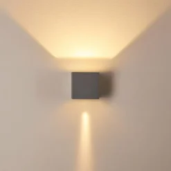 Applique murale d'extérieur Fauderup LED Gris, 2 lumières