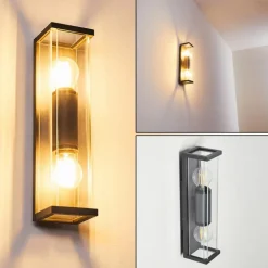 Applique murale d'extérieur Skeldegaard Anthracite, 2 lumières