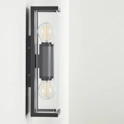 Applique murale d'extérieur Skeldegaard Anthracite, 2 lumières