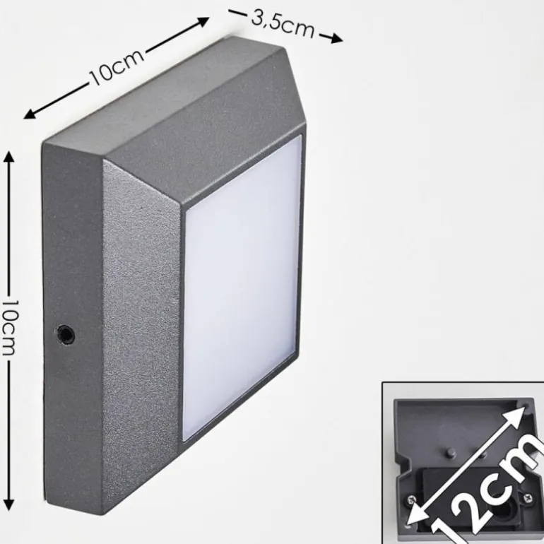 Applique murale d'extérieur Alkmaar LED Anthracite, 1 lumière