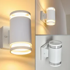 Applique murale d'extérieur Macoupin Blanc, 2 lumières