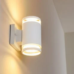 Applique murale d'extérieur Macoupin Blanc, 2 lumières