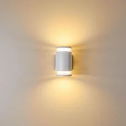 Applique murale d'extérieur Macoupin Blanc, 2 lumières