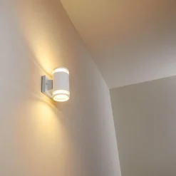 Applique murale d'extérieur Macoupin Blanc, 2 lumières