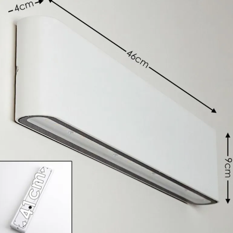 Applique murale d'extérieur Tinglev LED Blanc, 2 lumières
