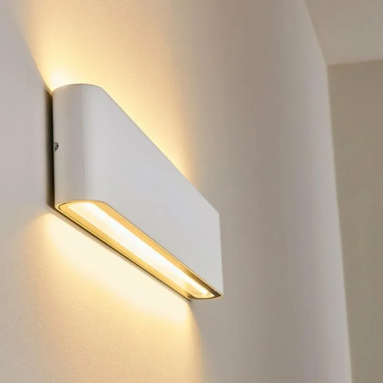 Applique murale d'extérieur Tinglev LED Blanc, 2 lumières