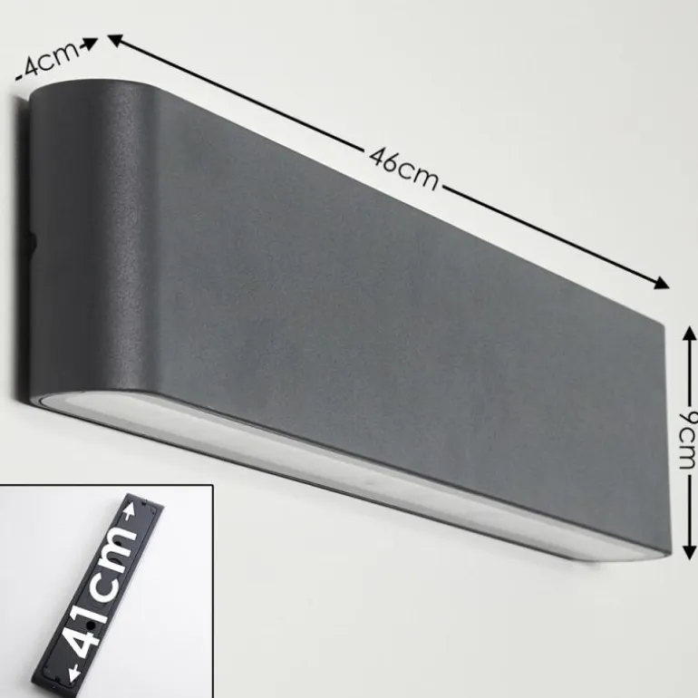 Applique murale d'extérieur Tinglev Anthracite, 2 lumières