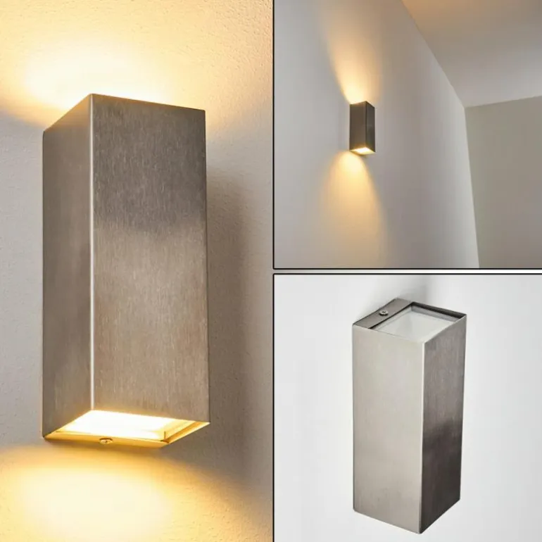Applique murale d'extérieur Bogachiel LED Acier brossé, 1 lumière