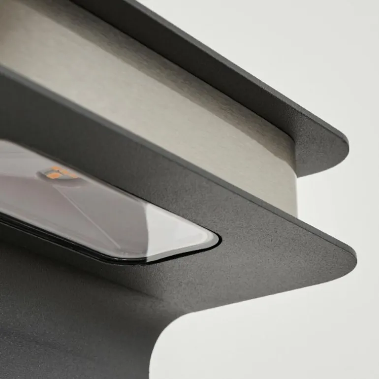 Applique murale d'extérieur Blanchard LED Nickel mat, Noir, 1 lumière