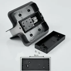 Applique murale d'extérieur Blanchard LED Nickel mat, Noir, 1 lumière