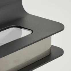 Applique murale d'extérieur Blanchard LED Nickel mat, Noir, 1 lumière