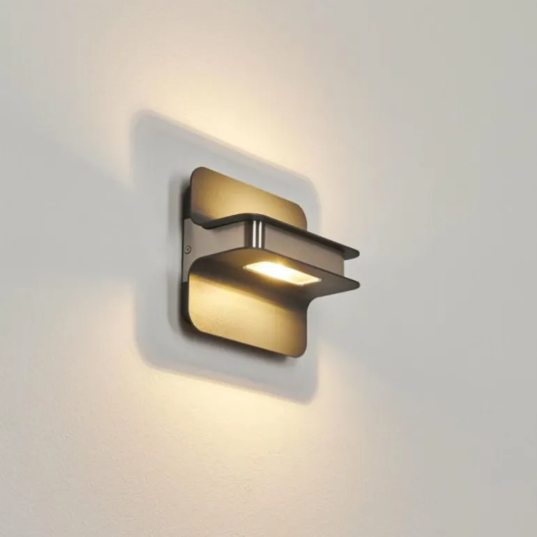 Applique murale d'extérieur Blanchard LED Nickel mat, Noir, 1 lumière