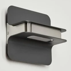 Applique murale d'extérieur Blanchard LED Nickel mat, Noir, 1 lumière