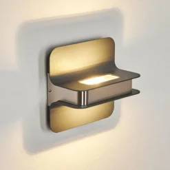 Applique murale d'extérieur Blanchard LED Nickel mat, Noir, 1 lumière