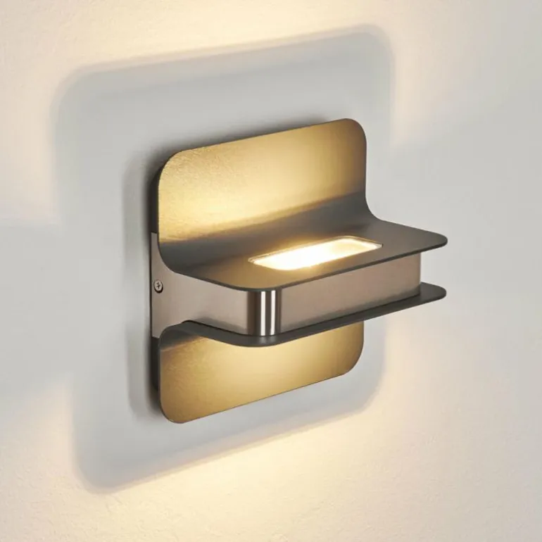 Applique murale d'extérieur Blanchard LED Nickel mat, Noir, 1 lumière