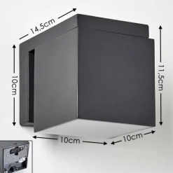 Applique murale d'extérieur Swanek LED Anthracite, 1 lumière