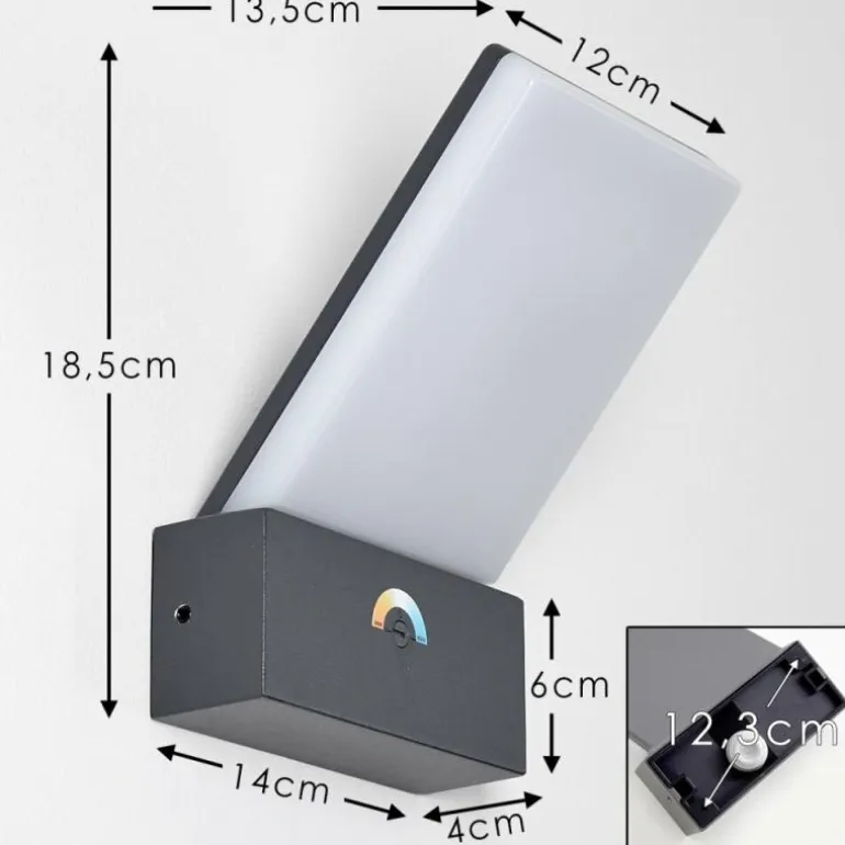 Applique murale d'extérieur Heraklion LED Anthracite, 1 lumière