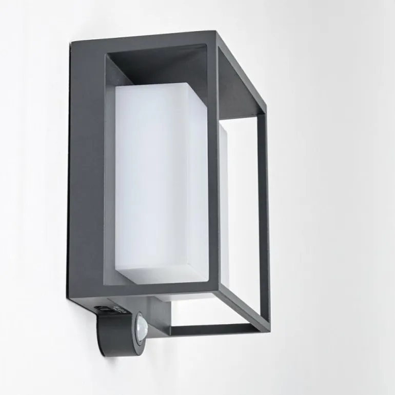 Applique murale d'extérieur Lansing LED Anthracite, 1 lumière, Détecteur de mouvement