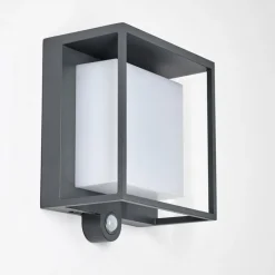 Applique murale d'extérieur Lansing LED Anthracite, 1 lumière, Détecteur de mouvement