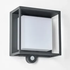 Applique murale d'extérieur Lansing LED Anthracite, 1 lumière, Détecteur de mouvement